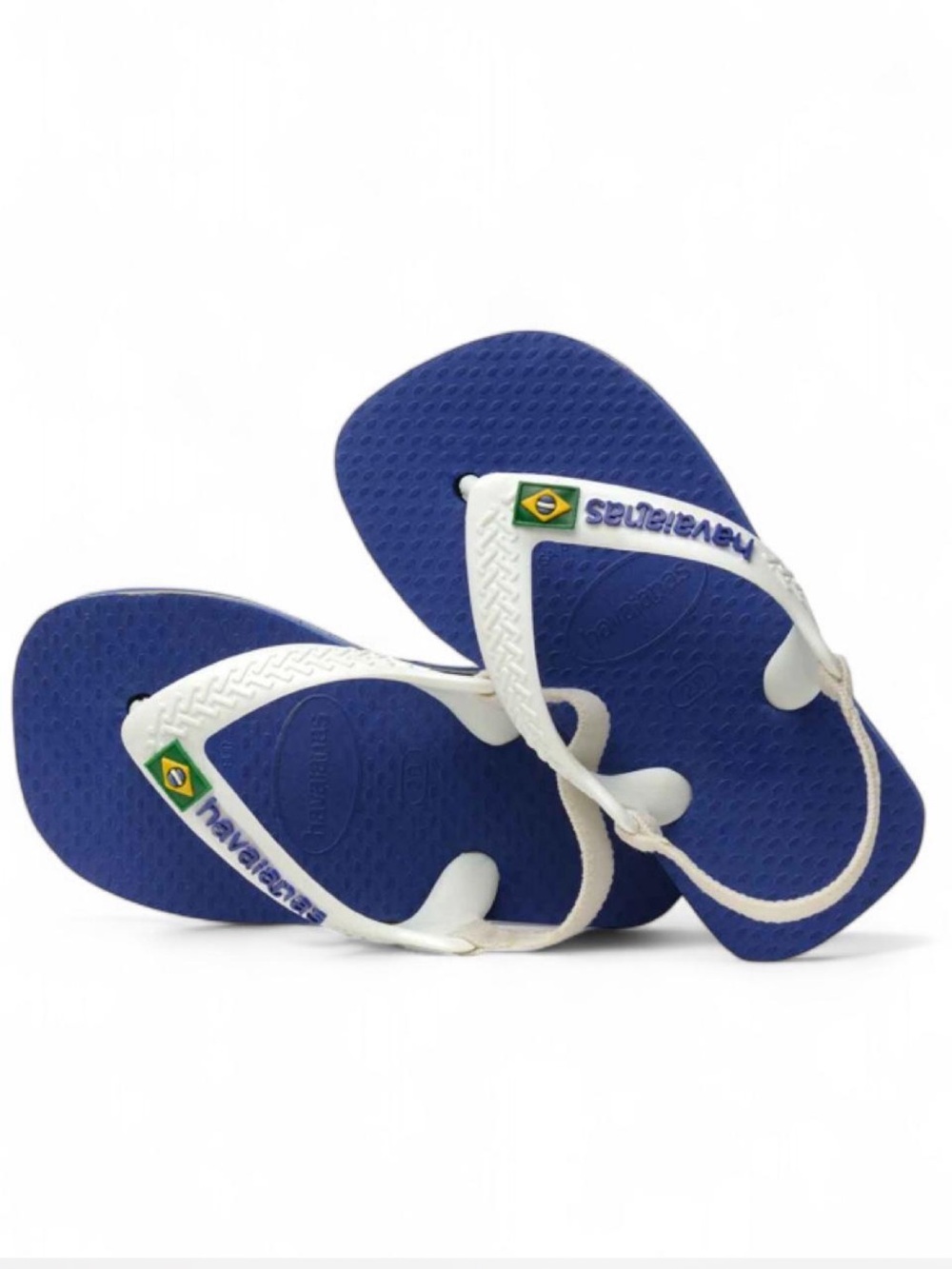 Havaianas Kids Blue and White Flip Flops
